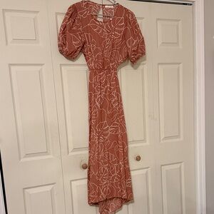 Lush Terracotta High Low Dress